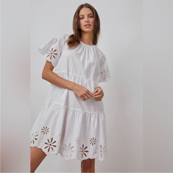 NWT Rails Arielle White Eyelet Dress Size Large - Picture 4 of 12